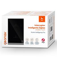 Interruptor Inteligente 2 Teclas Conexão Zigbee Compatível com Assistente de voz, IOS e Android Preto - Geonav - 7