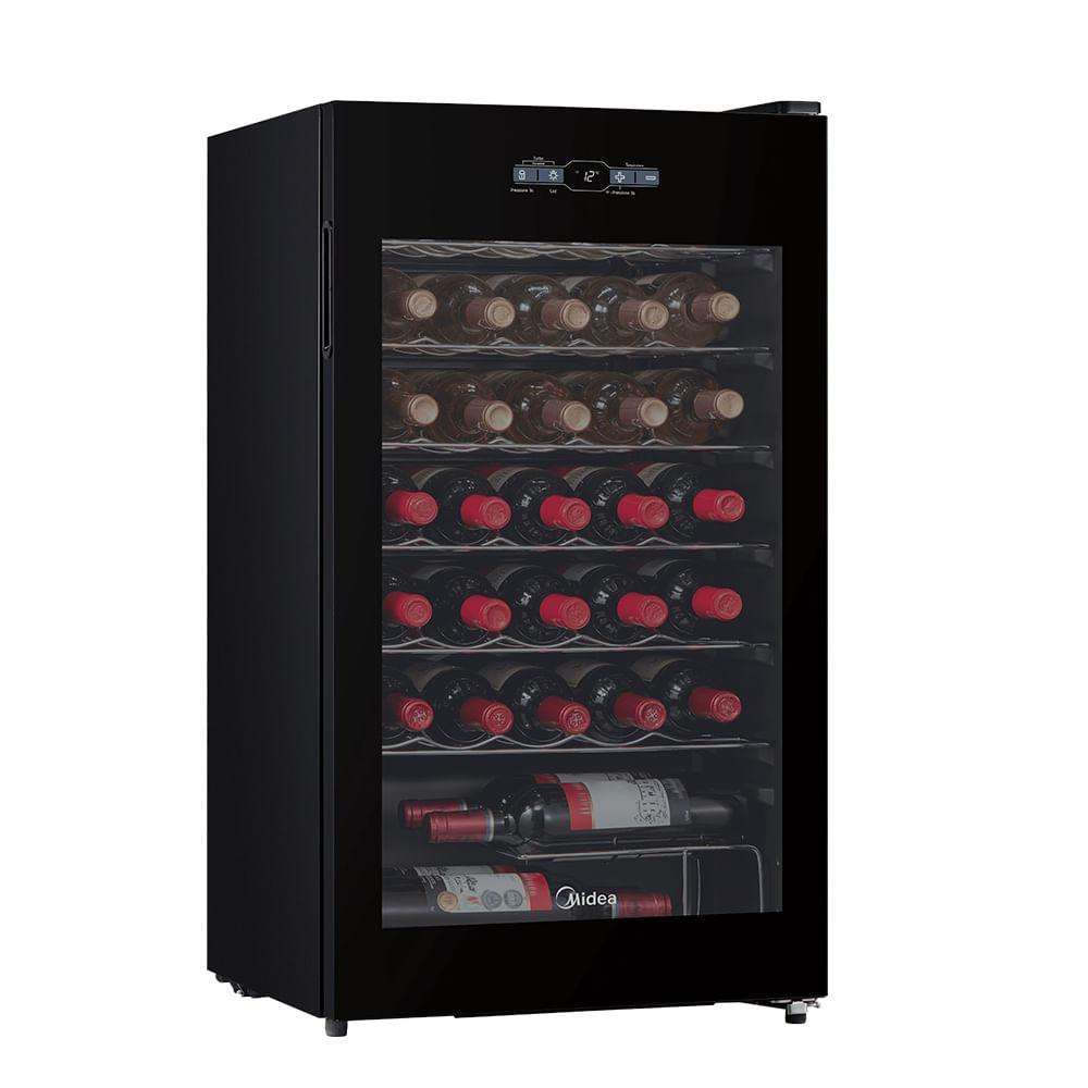 Adega de Vinhos Midea Inverter Smart para 34 Garrafas com até 18°C - MDRW150FGGGL3 - 3