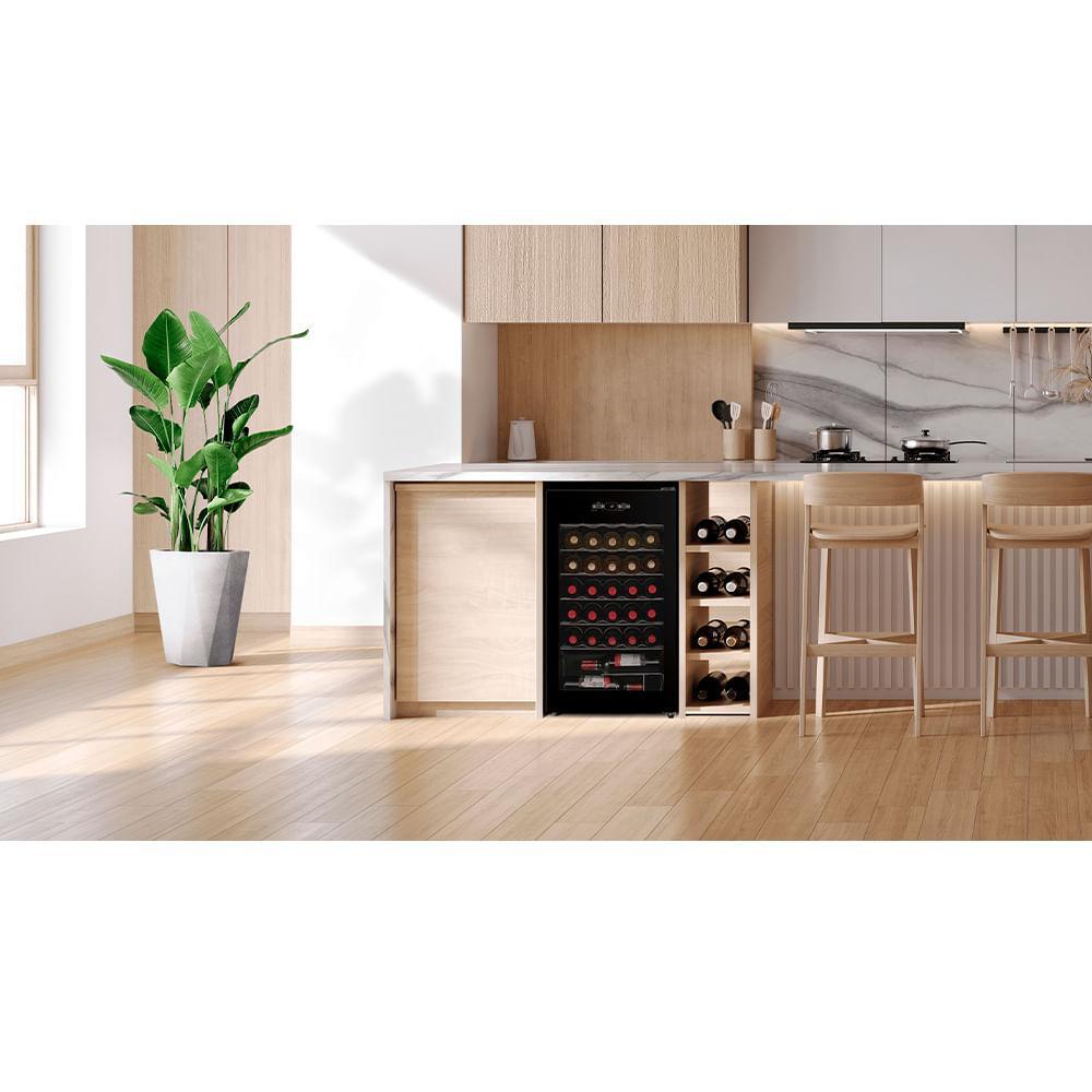 Adega de Vinhos Midea Inverter Smart para 34 Garrafas com até 18°C - MDRW150FGGGL3 - 7