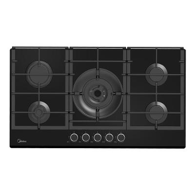 Cooktop a Gás Midea Volcano em Vidro com 05 Bocas Preto - MG90GQVH1B