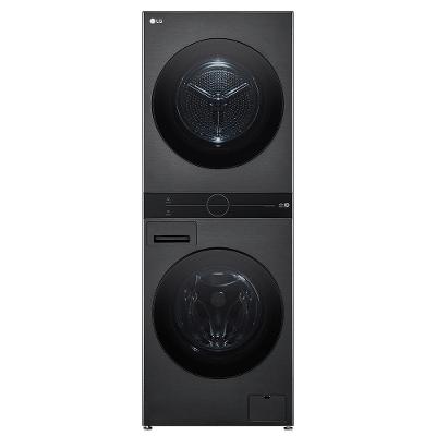 Lavadora e Secadora Elétrica LG Smart WashTower 14kg Black Inox com Inteligência Artificial AIDDDD