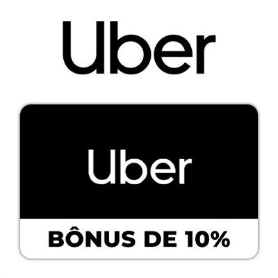 Gift Card Uber Bônus 10% Virtual