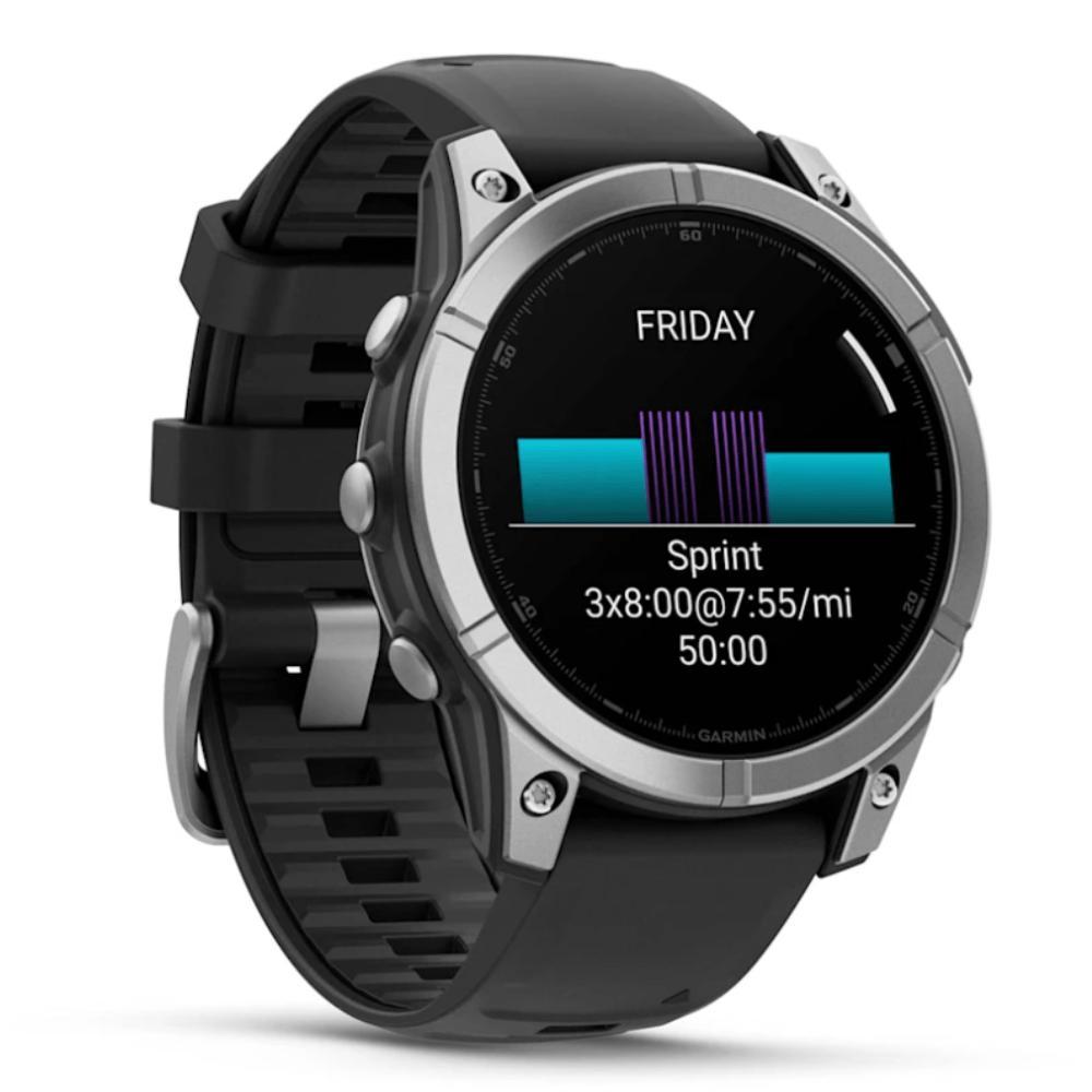 Smartwatch Relógio Garmin Fenix E Aço Inoxidável com Pulseira de Silicone Preta 47mm - 3