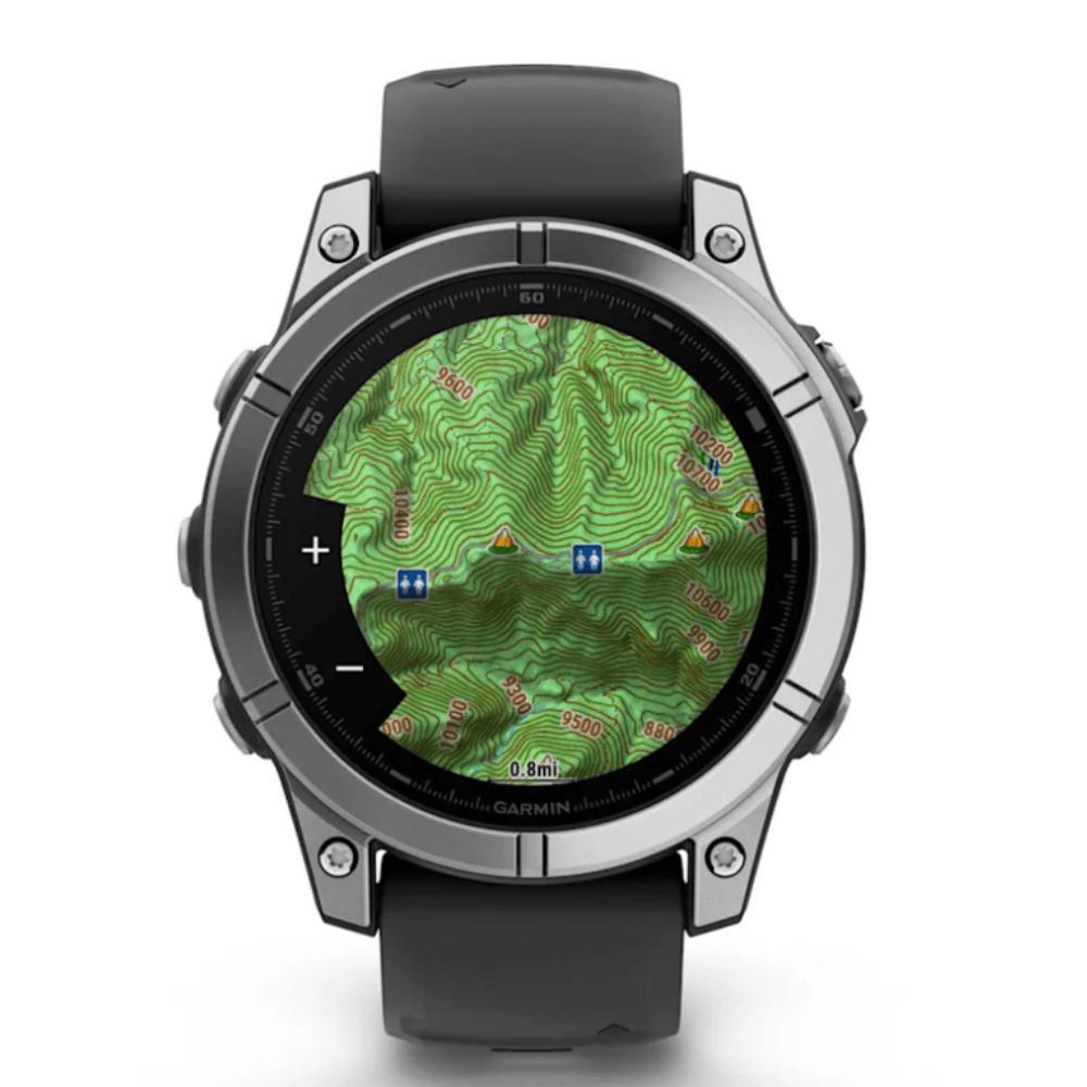 Smartwatch Relógio Garmin Fenix E Aço Inoxidável com Pulseira de Silicone Preta 47mm - 4