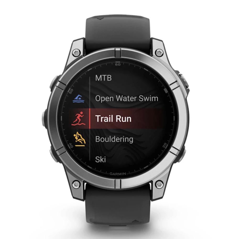 Smartwatch Relógio Garmin Fenix E Aço Inoxidável com Pulseira de Silicone Preta 47mm - 5