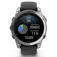 Smartwatch Relógio Garmin Fenix E Aço Inoxidável com Pulseira de Silicone Preta 47mm - 6