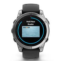 Smartwatch Relógio Garmin Fenix E Aço Inoxidável com Pulseira de Silicone Preta 47mm - 9