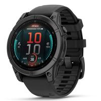 Smartwatch Relógio Garmin Fenix E Aço cinza ardósia com Pulseira de Silicone Preta 47mm - 1