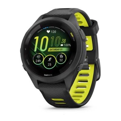 Relógio Garmin Forerunner 265S Music Preto EU/PAC com Monitor Cardíaco de Pulso e GPS 42mm