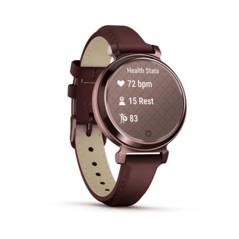 Monitor de Atividades Garmin Lily 2 (2024)  Bronze Pulseira Amora de Couro - 3