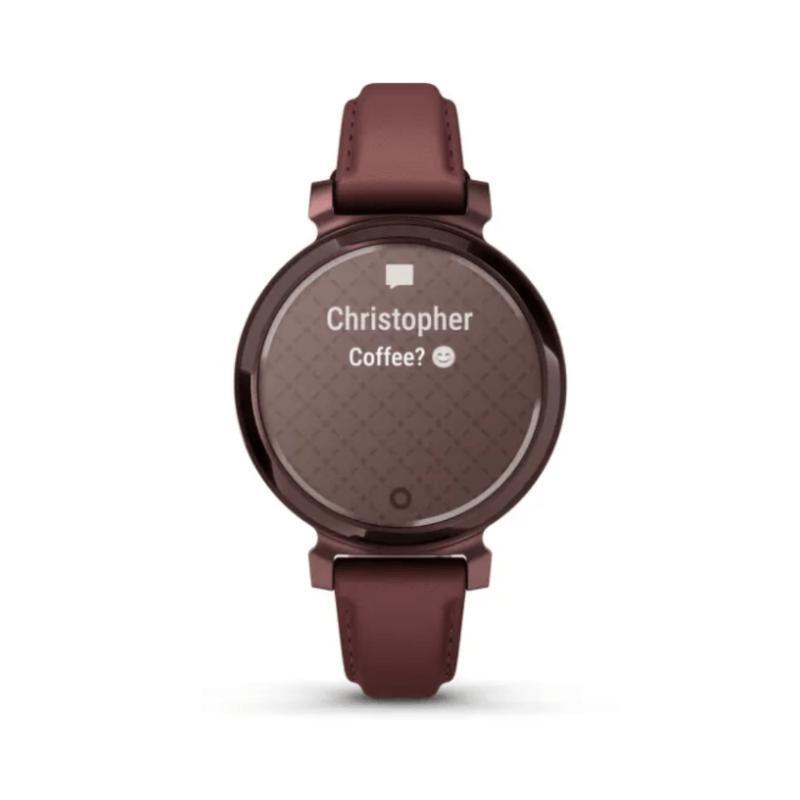 Monitor de Atividades Garmin Lily 2 (2024)  Bronze Pulseira Amora de Couro - 4