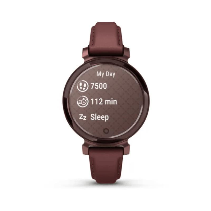 Monitor de Atividades Garmin Lily 2 (2024)  Bronze Pulseira Amora de Couro - 6