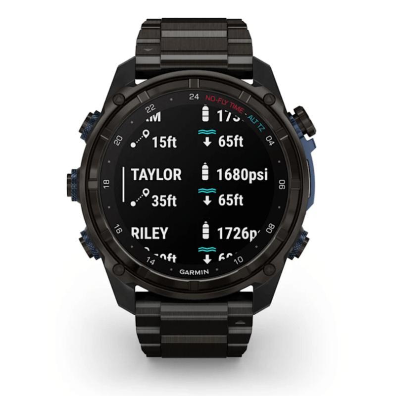 Smartwatch Relógio Garmin Descent Mk3i com Monitor Cardíaco de Pulso e GPS Cinza Carbono Titânio DLC c/ pulseira de Titânio - 4