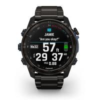 Smartwatch Relógio Garmin Descent Mk3i com Monitor Cardíaco de Pulso e GPS Cinza Carbono Titânio DLC c/ pulseira de Titânio - 2