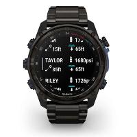 Smartwatch Relógio Garmin Descent Mk3i com Monitor Cardíaco de Pulso e GPS Cinza Carbono Titânio DLC c/ pulseira de Titânio