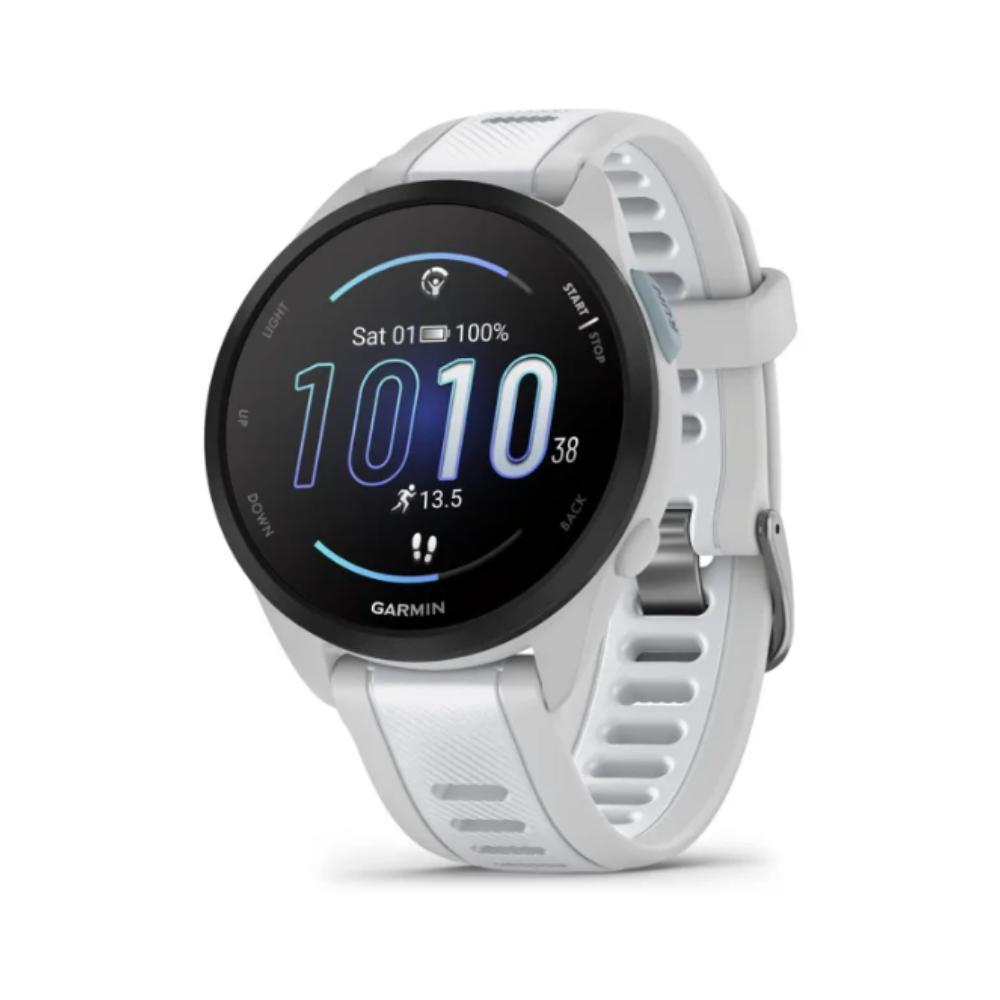 Smartwatch Relógio Garmin Forerunner 165 Music Cinza e Branco WW com Monitor Cardíaco de Pulso e GPS 43mm - 1