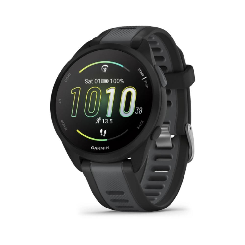 Smartwatch Relógio Garmin Forerunner 165 Preto e Cinza Ardosia WW com Monitor Cardíaco de Pulso e GPS 43mm - 1