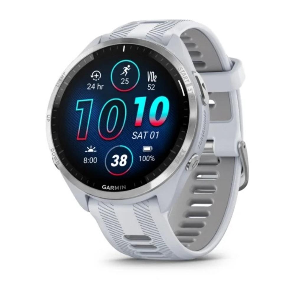 Smartwatch Relógio Garmin Forerunner 965 Branco AS com Monitor Cardíaco de Pulso e GPS 47mm - 1