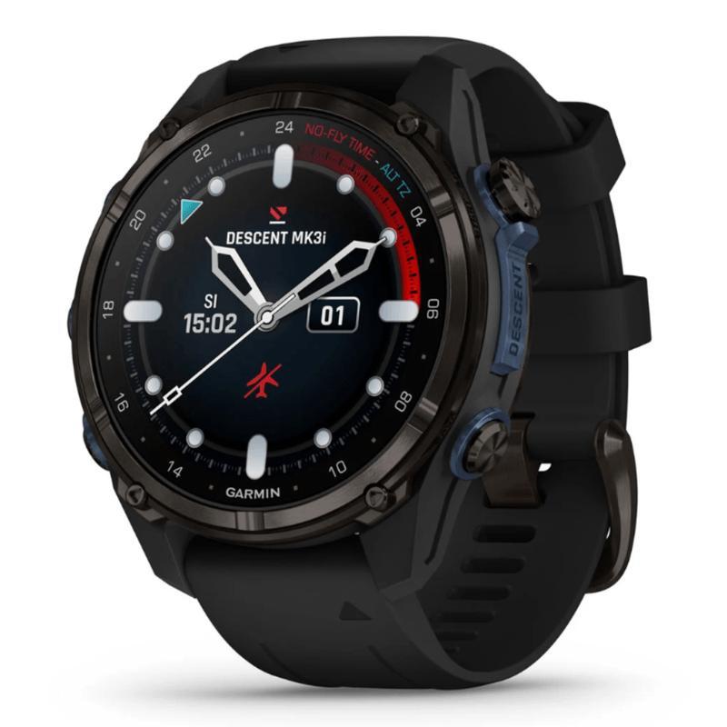 Relógio Garmin Descent Mk3si com Monitor Cardíaco de Pulso e GPS Cinza Carbono DLC Ti Preto EMEA 43mm - 1