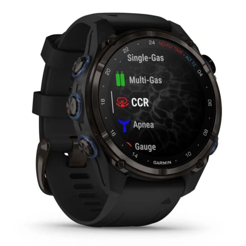 Relógio Garmin Descent Mk3si com Monitor Cardíaco de Pulso e GPS Cinza Carbono DLC Ti Preto EMEA 43mm - 3