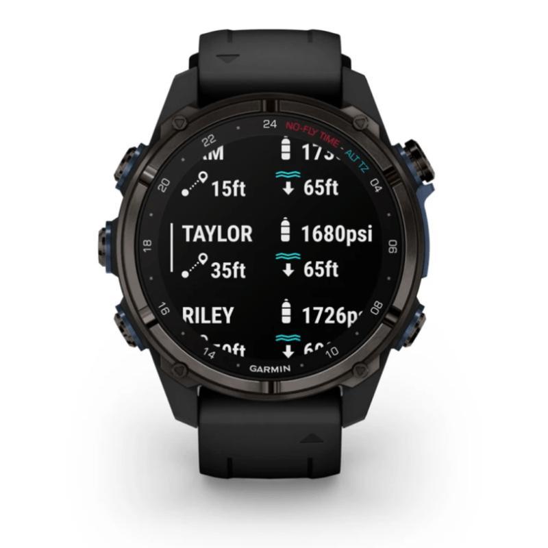 Relógio Garmin Descent Mk3si com Monitor Cardíaco de Pulso e GPS Cinza Carbono DLC Ti Preto EMEA 43mm - 4