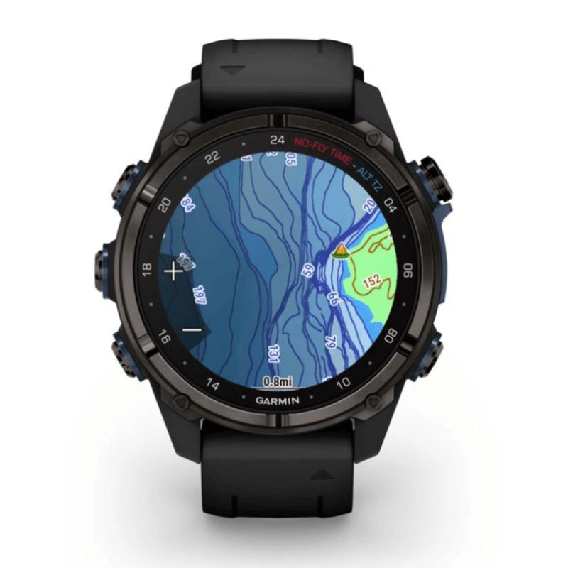 Relógio Garmin Descent Mk3si com Monitor Cardíaco de Pulso e GPS Cinza Carbono DLC Ti Preto EMEA 43mm - 5