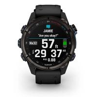 Relógio Garmin Descent Mk3si com Monitor Cardíaco de Pulso e GPS Cinza Carbono DLC Ti Preto EMEA 43mm - 2