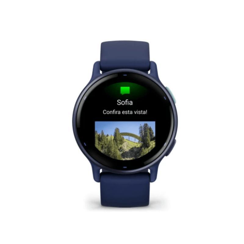 Smartwatch Relógio Garmin Vivoactive 5 Azul Marinho com Monitor Cardíaco de Pulso com GPS 42mm - 2