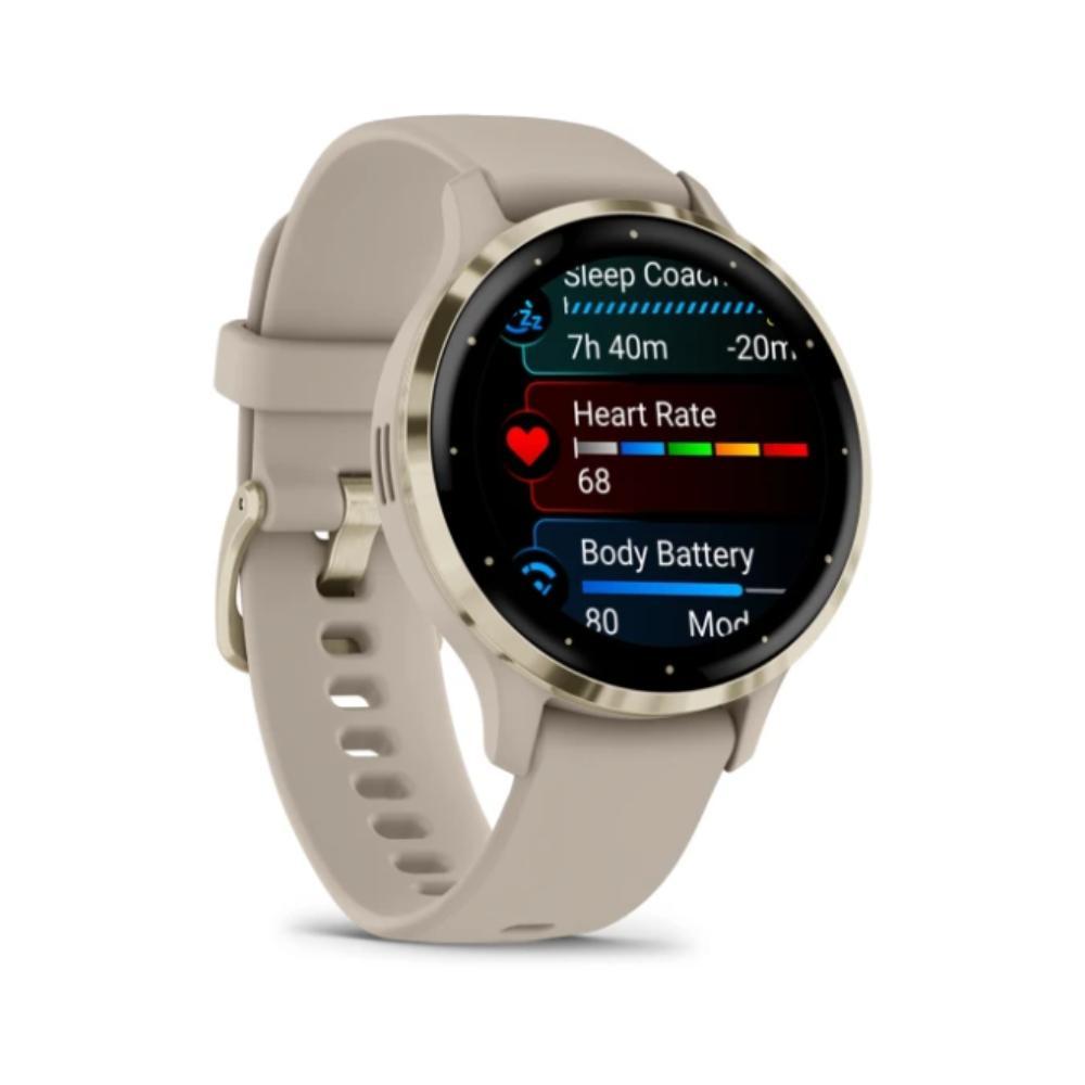 Smartwatch Relógio Garmin Venu 3S Cinza com dourado 41mm - 3