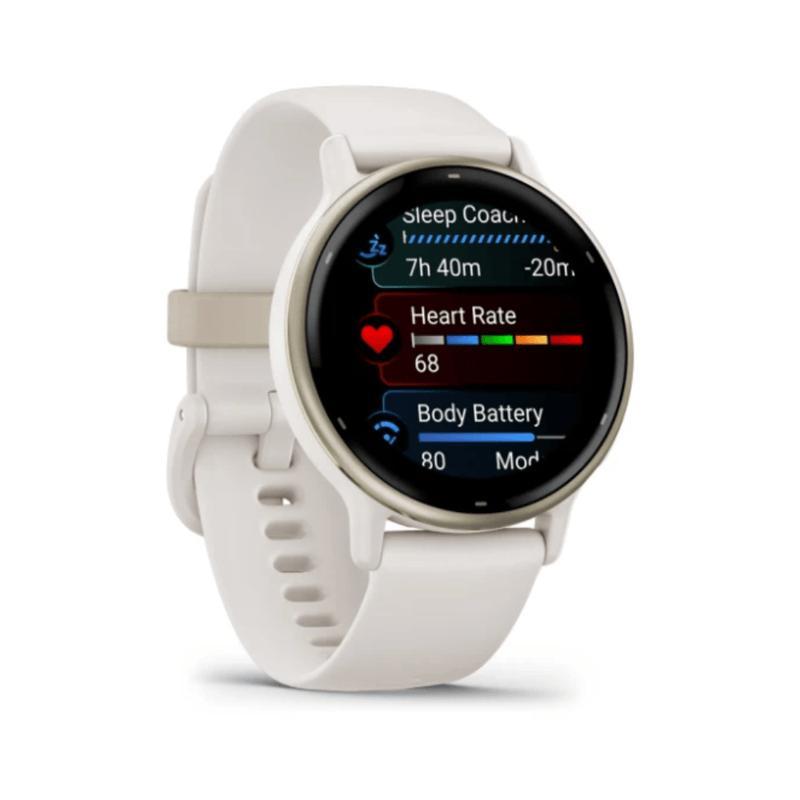 Relógio Garmin Vivoactive 5 Dourado com pulseira de silicone Marfim com Monitor Cardíaco de Pulso com GPS 42mm - 3