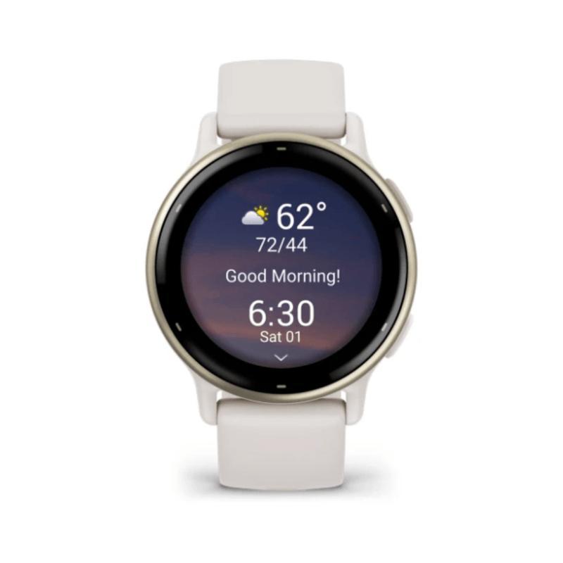 Relógio Garmin Vivoactive 5 Dourado com pulseira de silicone Marfim com Monitor Cardíaco de Pulso com GPS 42mm - 4