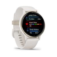Relógio Garmin Vivoactive 5 Dourado com pulseira de silicone Marfim com Monitor Cardíaco de Pulso com GPS 42mm - 3