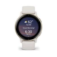 Relógio Garmin Vivoactive 5 Dourado com pulseira de silicone Marfim com Monitor Cardíaco de Pulso com GPS 42mm