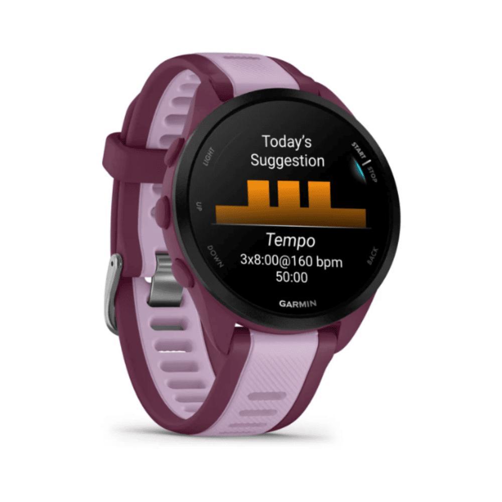 Relógio Garmin Forerunner 165 Music Cereja/ Lilás WW com Monitor Cardíaco de Pulso e GPS 43mm - 3