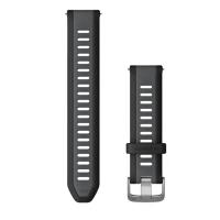 Smartwatch Pulseira Garmin Quick Release 20mm Preto com Cinza Silicone FR165/55/245/Venu - 1