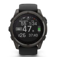 Smartwatch Relógio Garmin Fenix 8X Safira Solar Carbon Gray DLC Titânio com Pulseira de Silicone Preta com Cinza 51mm - 7