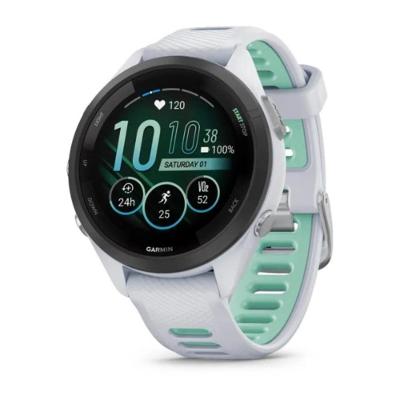 Smartwatch Relógio Garmin Forerunner 265S Music Branco EU/PAC com Monitor Cardíaco de Pulso e GPS 42mm