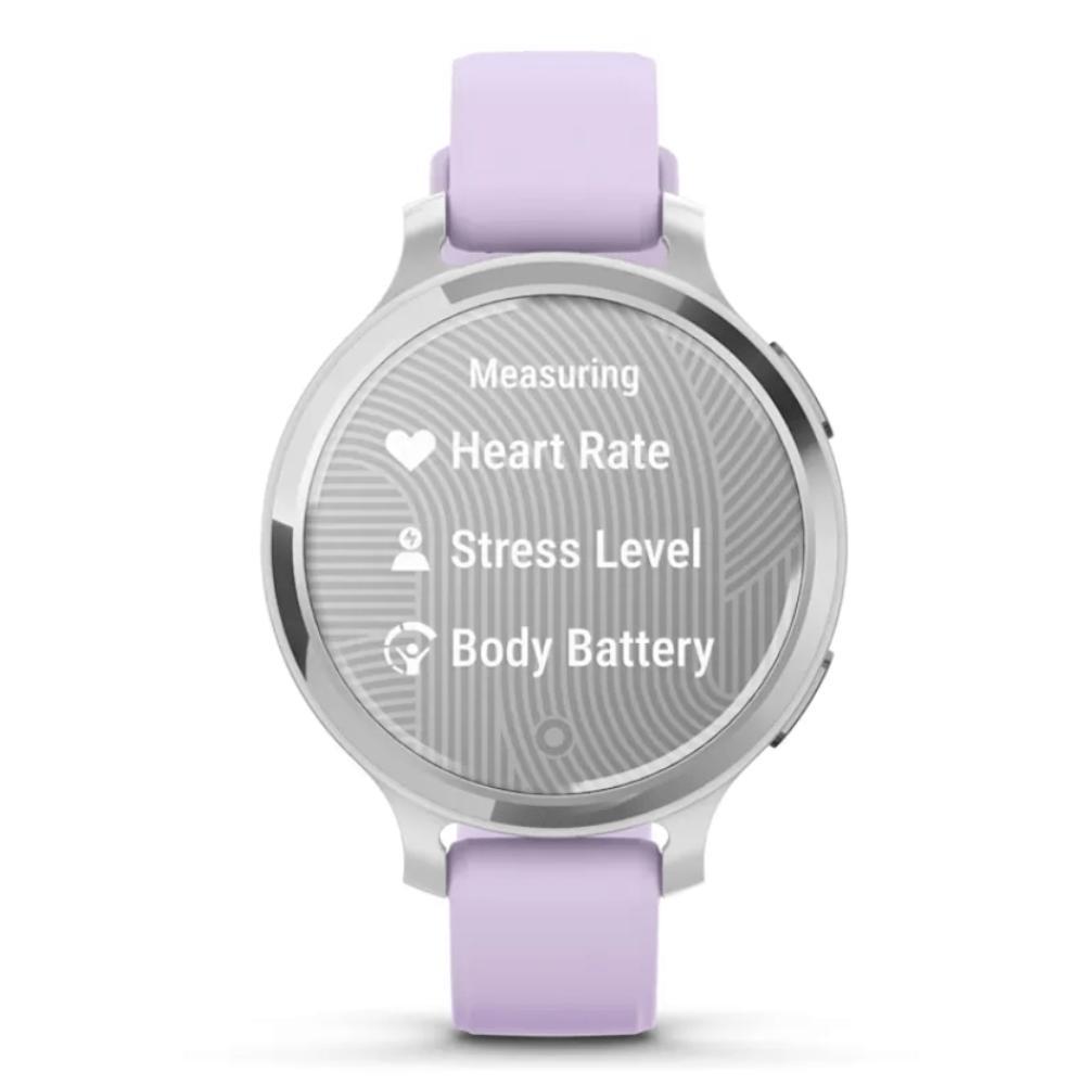Smartwatch Monitor Cardíaco de Pulso com GPS Garmin Lily 2 Active 38mm (2024)  Prata Pulseira Roxo Jasmim de Silicone - 5