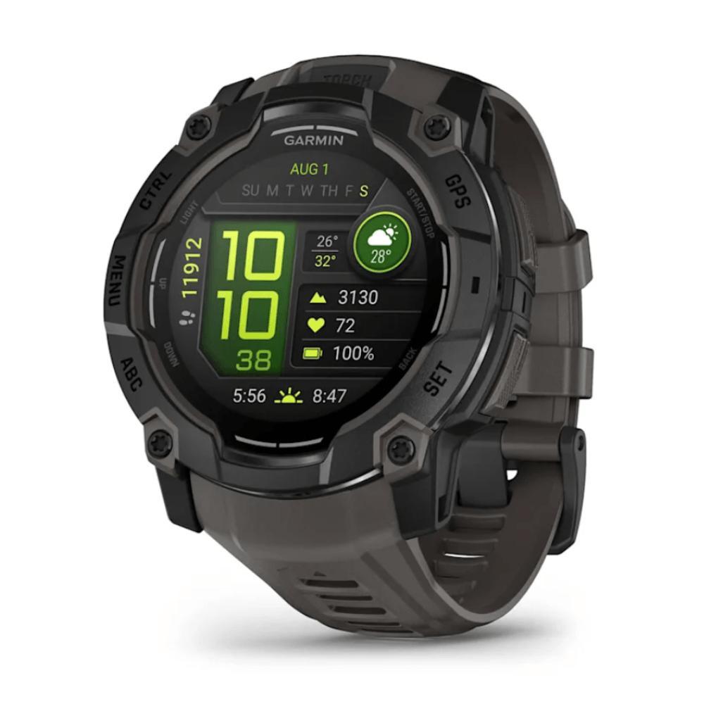 Smartwatch Relógio Garmin Instinct 3 com Monitor Cardíaco de Pulso e GPS 50 mm Amoled, Preto com pulseira de silicone Grafite - 1