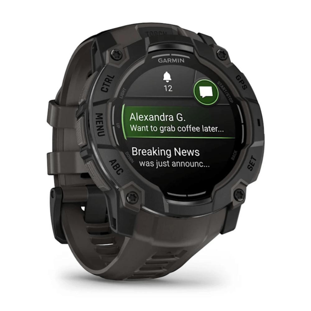 Smartwatch Relógio Garmin Instinct 3 com Monitor Cardíaco de Pulso e GPS 50 mm Amoled, Preto com pulseira de silicone Grafite - 3