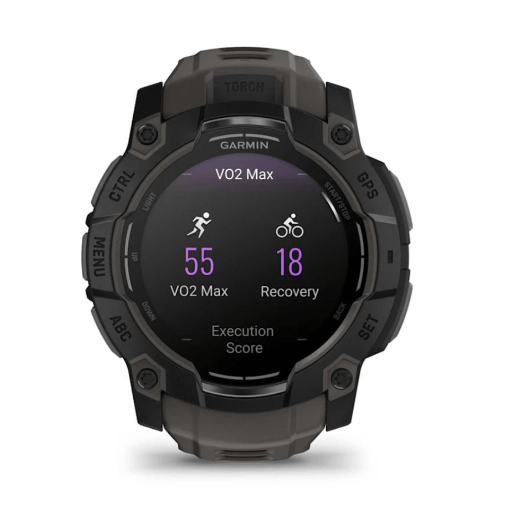 Smartwatch Relógio Garmin Instinct 3 com Monitor Cardíaco de Pulso e GPS 50 mm Amoled, Preto com pulseira de silicone Grafite - 10