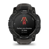 Smartwatch Relógio Garmin Instinct 3 com Monitor Cardíaco de Pulso e GPS 50 mm Amoled, Preto com pulseira de silicone Grafite