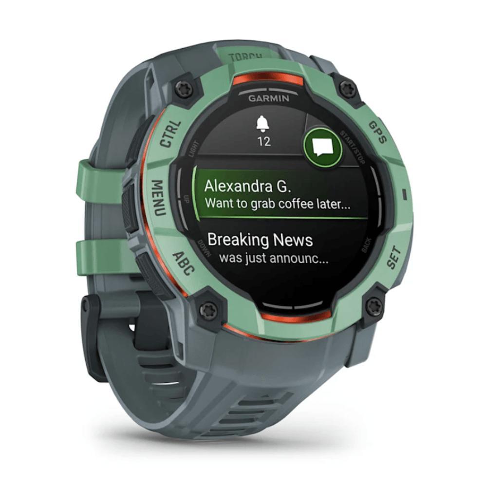Smartwatch Relógio Garmin Instinct 3 com Monitor Cardíaco de Pulso e GPS 50 mm Amoled, Neo Tropical com pulseira de silicone Cinza Crepúsculo - 3