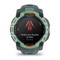 Smartwatch Relógio Garmin Instinct 3 com Monitor Cardíaco de Pulso e GPS 50 mm Amoled, Neo Tropical com pulseira de silicone Cinza Crepúsculo