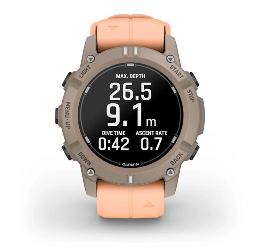 Relógio Monitor Cardíaco de Pulso com GPS Garmin Descent G2 Rosa 45mm - 7