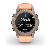 Relógio Monitor Cardíaco de Pulso com GPS Garmin Descent G2 Rosa 45mm - 5