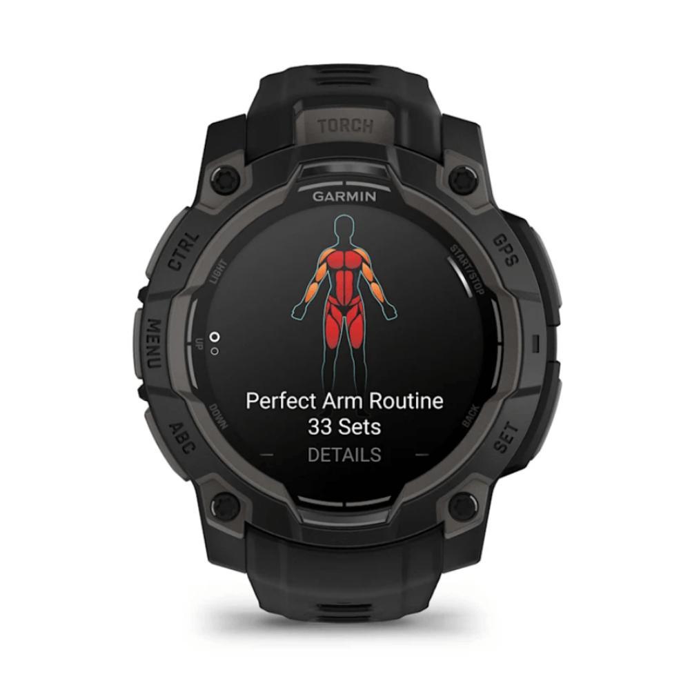 Smartwatch Relógio Garmin Instinct 3 com Monitor Cardíaco de Pulso e GPS 45 mm Amoled, Neo Tropical com pulseira de silicone Neo Tropical - 4