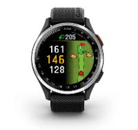 Relógio Monitor Cardíaco de Pulso com GPS Garmin Approach® S44 (2025) Prata com pulseira de silicone preta 43mm - 5