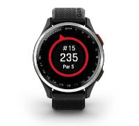Relógio Monitor Cardíaco de Pulso com GPS Garmin Approach® S44 (2025) Prata com pulseira de silicone preta 43mm - 7
