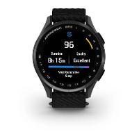 Relógio Garmin Monitor Cardíaco de Pulso com GPS Approach® S50 (2025) Ardósia com pulseira de ComfortFit Nylon preta  43mm - 3